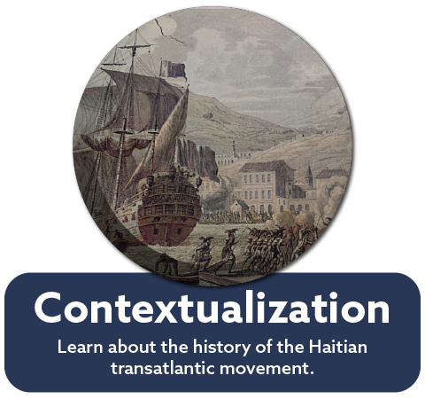 button, navigation, "Contextualization", Haitians Abroad